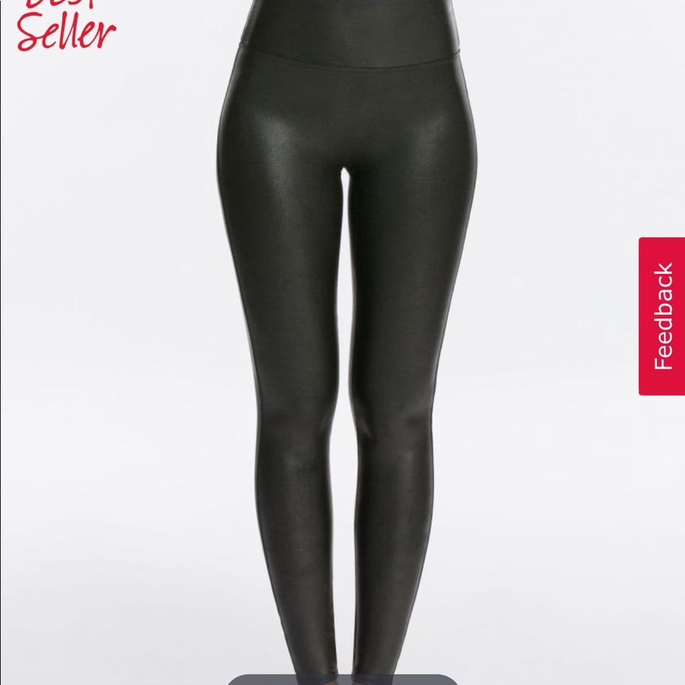 Spanx Faux Leather Leggings Black